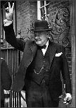 Winston Churchill give victory sign